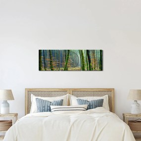 Tablou cu pădure (cu ceas) (90x30 cm)