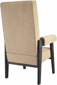 Fotoliu design clasic din piele naturala Milo, bej 114839 HZ