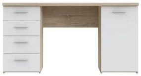 Birou ARENO alb/stejar sonoma