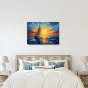 Tablou pe sticlă - Sailboats (70x50 cm)