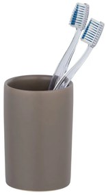 Recipient din ceramică pentru periuțele de dinți Wenko Polaris, maro