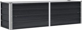 vidaXL Strat înălțat de grădină antracit 160x40x45 cm oțel galvanizat