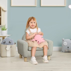 HOMCOM Sillón Infantil Mini Sofá pentru Copii de +3 Ani cu Șezut Căptușit și Brațe Căptușite 61x42x53 cm Maro | Aosom Romania