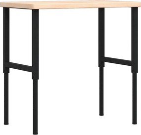 vidaXL Banc lucru 100x60x(73-99,5) cm lemn masiv stejar dreptunghiular