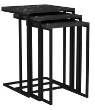 SET 3x măsuță laterală neagră