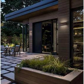 Aplica exterior corten liniara 22cm IP65 LED CCT PRISMATIC