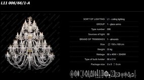 Lustra XXL cristal Bohemia L11 006/66/1-A