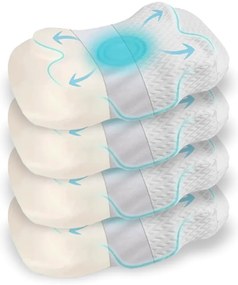 PACHET 4 PERNE CERVI-SAN GONFLABIL, pernă de dormit cervicală, spumă cu memorie, susținere cervicală ergonomică, sistem reglare cu pompiță