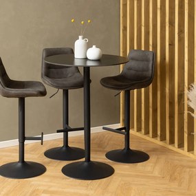 Scaun de bar verde închis cu înălțime ajustabilă (înălțime șezut 86 cm) Adisa – Actona