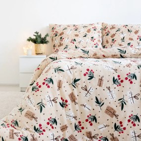 Goldea lenjerie de pat extra moale din micropluș - surpriză de crăciun 140 x 200 și 50 x 70 cm