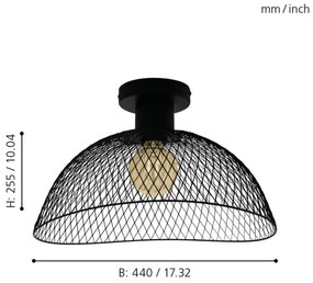 Eglo 43303 - Plafonieră POMPEYA 1xE27/60W/230V