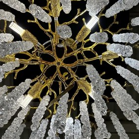 Lustră pe cablu Zuma Line MD3720-1-EGN DIJON 8xG9/3,5W/230V auriu