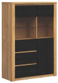 Vitrină Walton REG2W2S (stejar mare + stejar negru). 1074200