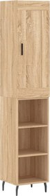vidaXL Dulap înalt, stejar sonoma, 34,5x34x180 cm, lemn prelucrat