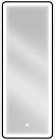 Mexen Coro oglindă de baie iluminată 45 x 120 cm, LED 6000K, anti-abur, ramă neagră - 9817-045-120-611-70