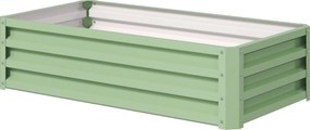 Outsunny Pat înălțat jardiniere, rezistent la intemperii, fund deschis, oțel galvanizat, 120 cm x 60 cm x 30,5 cm, Verde | Aosom Romania