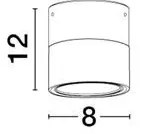 Spot LED aplicat directionabil diametru 8cm PULL alb, NVL-9030771