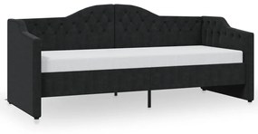 337185 vidaXL Pat de zi, negru, 90x200 cm, textil, USB