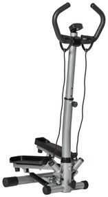 Stepper ghidon reglabil, cu 2 pistoane hidraulice,  Monitor LCD, manere moi 55x53x118-128cm, negru HOMCOM | Aosom Romania