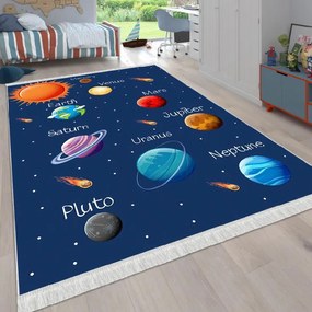 Covor copii antiderapant, 120x180 cm, Solar System
