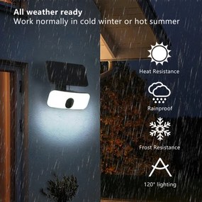 Immax 08500L - Lampă solară LED de perete cu senzor, 13W, 3,7V, 4000K, IP65