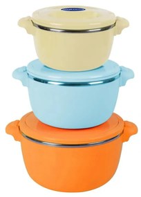 SET 3CASEROLE TERMICE 2+4+6L,BELLY ORANG