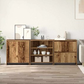 vidaXL Bufeturi cu raft Altele 3 pcs Lemn vechi 70 x 41 x 75 cm Lemn compozit