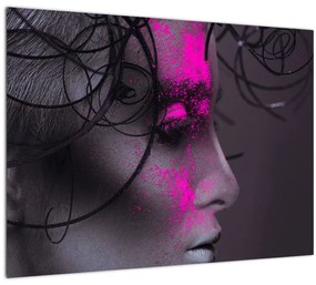 Tablou pe sticlă femeii (70x50 cm)