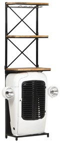 Dulap de vin design tractor alb 49x31x172 cm mango nefinisat Alb, 9, 9