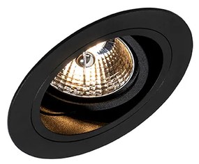 Set 6 becuri Spot încastrat rotund reglabil negru - Chuck 70