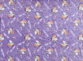Patura fosforescenta microflanel TIME TO BE 150x200 cm violet