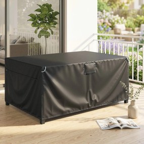 Outsunny Husă protecție mobilier grădină, rezistentă la iarnă, impermeabilă, anti-UV, 420D Oxford, 180x120x74cm, Negru | Aosom Romania