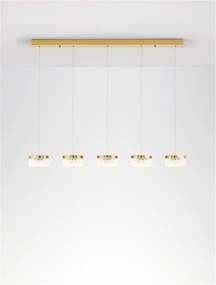 Lustra cu 5 pendule LED design modern Bion