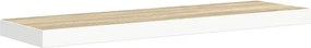 vidaXL Raft de perete suspendat, alb și stejar, 80x23,5x3,8 cm, MDF