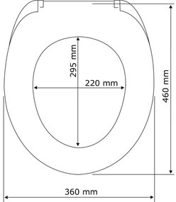 WENKO Capac WC HABOS, 46 x 36 cm, alb/argintiu - 22415100