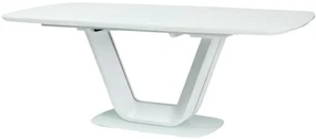 Masă de sufragerie extensibilă 140-200 cm Amanda (alb + alb) (pentru 8 și mai multe persoane). Promo -6%. 1049881