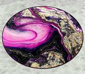 Covoras baie PASTRY DJT, 80x80 cm, forma rotunda, poliester, multicolo