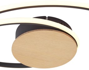 Plafonieră de design din lemn, cu LED, cu dimmer în 3 trepte - Rowan