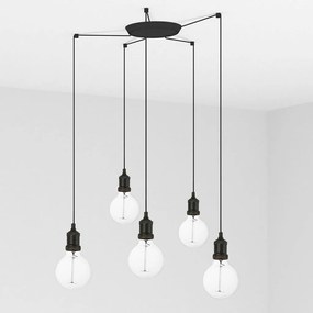 Lustra cu 5 Pendule design minimalist Art negru