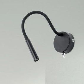 Aplica minimalista cu reader LED directionabil Kurt neagra