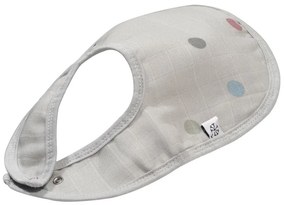 Bavețică din muselină Kindsgut Dots, gri