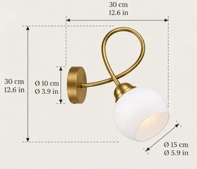 Lampă de perete BAROC 1xE14/40W/230V aurie