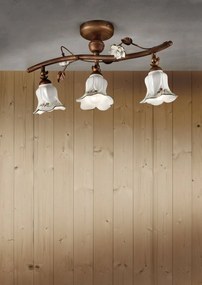 Lustra aplicata cu flori ceramice in stilul clasic Florentin PISA 3L