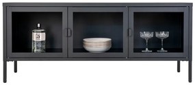Comodă TV neagră din metal 130x55 cm Brisbane – House Nordic