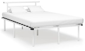 Cadru de pat, alb, 120 x 200 cm, metal Alb, 120 x 200 cm