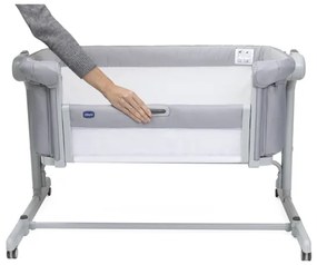 Pătuț pentru bebeluși Chicco 2v1 NEXT2ME MAGIC EVO gri deschis