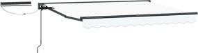vidaXL Cort electric retractabil Alb 3,5 x 2,5 m