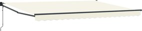 vidaXL Cort electric retractabil Crem 4 x 2 m