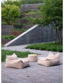 Fotoliu puf pentru copii maro deschis cu tapițerie din catifea reiată Chair – Wigiwama