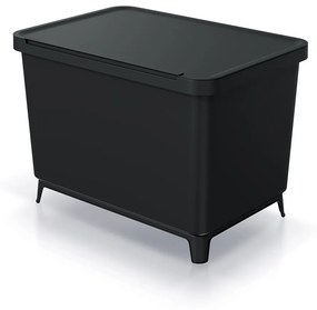 Coș de gunoi, 4 x 10 l, negru